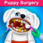 puppy surgery hospital pet vet care android application logo